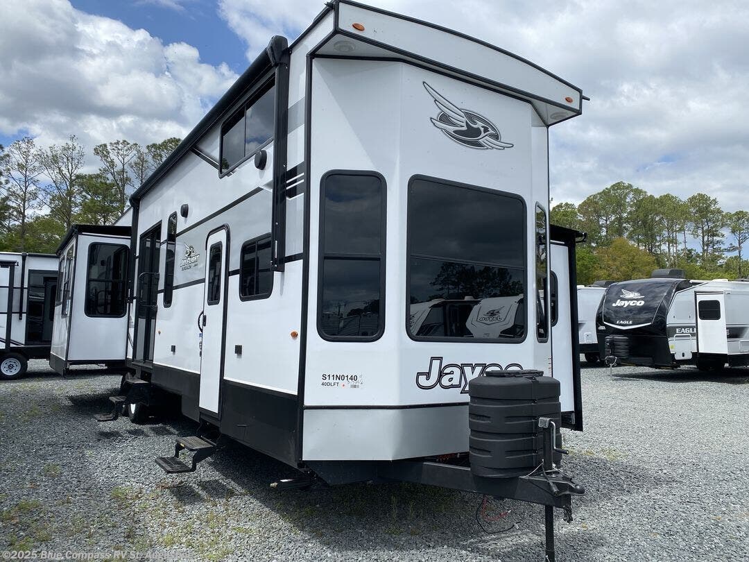 Contact us now about this 2025 Jayco Jay Flight Bungalow 40DLFT! 2025 Jay Flight Bungalow 40DLFT by Jayco from Blue Compass RV St. Augustine in St. Augustine, Florida