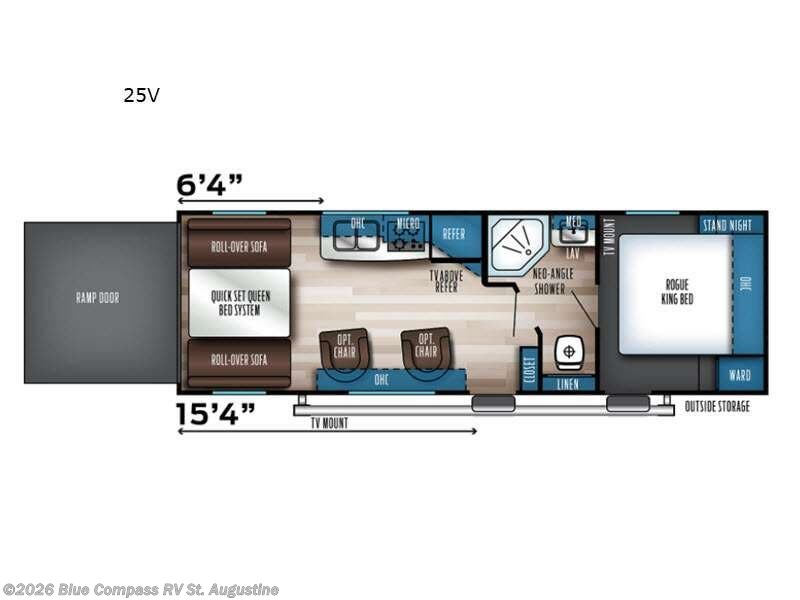 Call now about this 2022 Forest River Vengeance Rogue 25V! 2022 Forest River Vengeance Rogue 25V - Used Toy Hauler For Sale by Blue Compass RV St. Augustine in St. Augustine, Florida