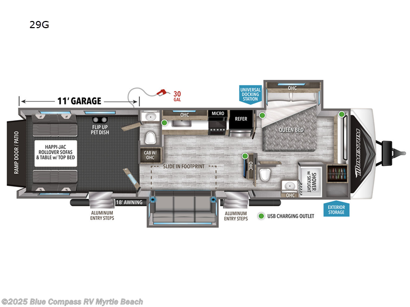 Call now about this 2023 Grand Design Momentum G-Class 29G! 2023 Grand Design Momentum G-Class 29G - Used Toy Hauler For Sale by Blue Compass RV Myrtle Beach in Myrtle Beach, South Carolina features Slideout