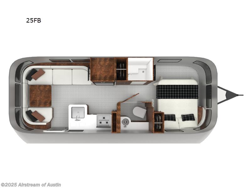 Call now about this 2025 Airstream Globetrotter 25FB! 2025 Airstream Globetrotter 25FB - New Travel Trailer For Sale by Airstream of Austin in Buda, Texas