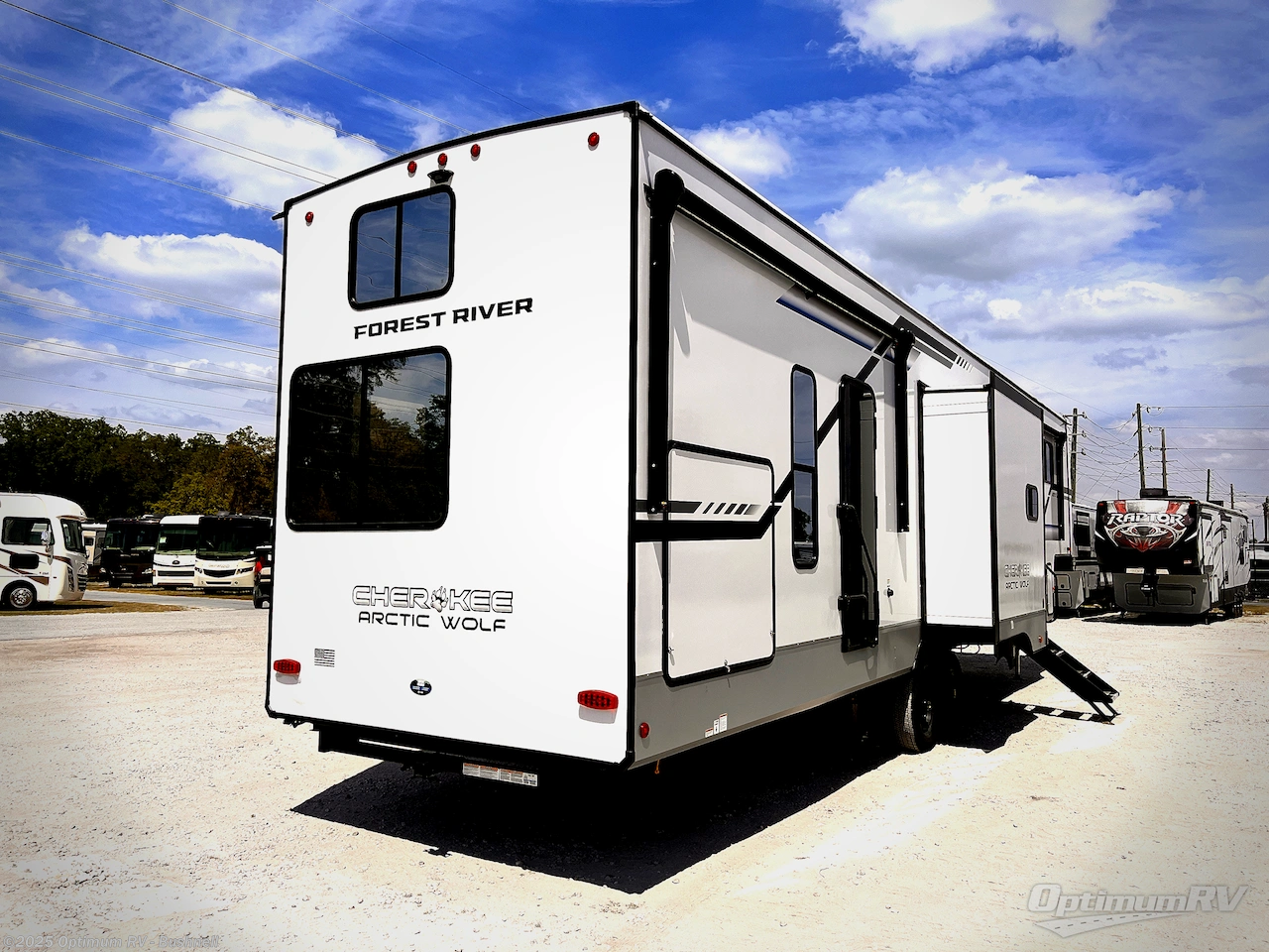 Call now about this 2025 Forest River Cherokee Arctic Wolf Suite 3750SUITE! 2025 Forest River Cherokee Arctic Wolf Suite 3750SUITE - New Fifth Wheel For Sale by Optimum RV - Bushnell in Bushnell, Florida features Slideout, Awning