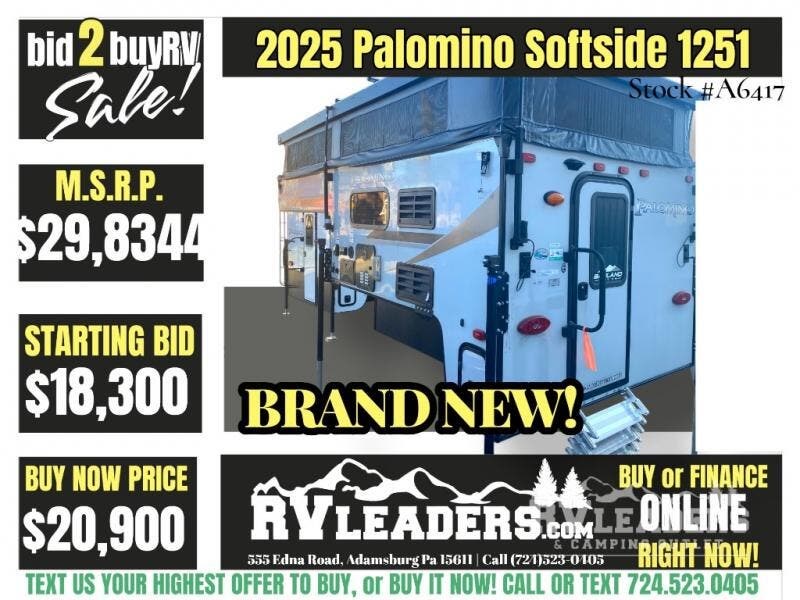 Email now about this 2025 Palomino Backpack Edition SS-1251! New 2025 Palomino Backpack Edition SS-1251 available in Adamsburg, Pennsylvania