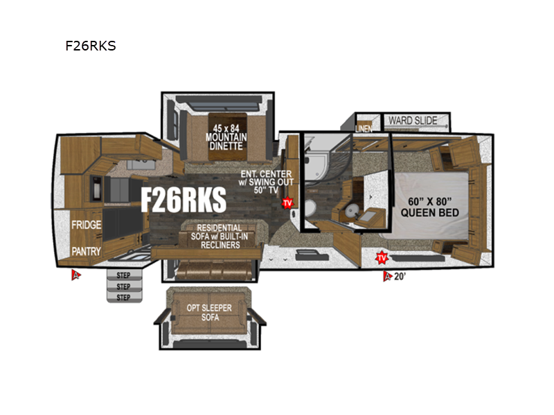 Call now about this 2026 Outdoors RV Glacier Peak Mountain Series F26RKS! 2026 Outdoors RV Glacier Peak Mountain Series F26RKS - New Fifth Wheel For Sale by RV Leaders & Camping Outlet in Adamsburg, Pennsylvania features Slideout