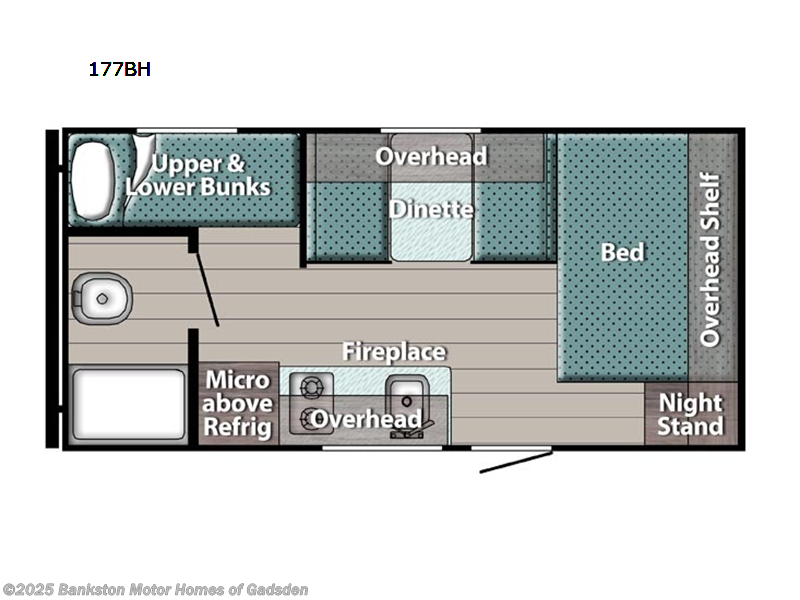 Call now about this 2025 Gulf Stream Ameri-Lite Super Lite 177BH! 2025 Gulf Stream Ameri-Lite Super Lite 177BH - New Travel Trailer For Sale by Bankston Motor Homes of Gadsden in Attalla, Alabama