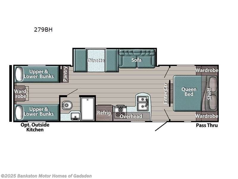 Call now about this 2025 Gulf Stream Ameri-Lite Ultra Lite 279BH! 2025 Gulf Stream Ameri-Lite Ultra Lite 279BH - New Travel Trailer For Sale by Bankston Motor Homes of Gadsden in Attalla, Alabama features Slideout