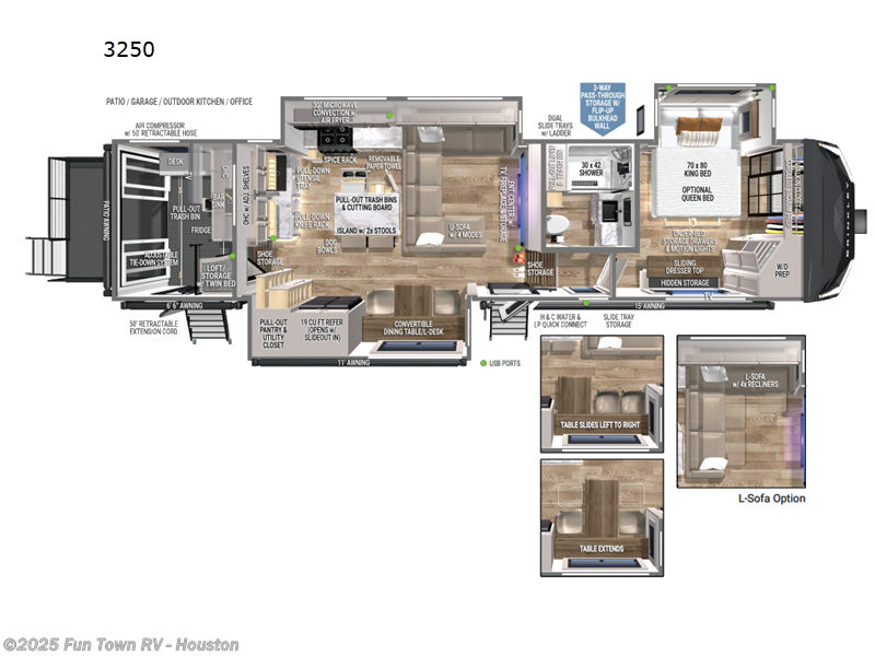 Call now about this 2025 Brinkley RV Model G 3250! 2025 Brinkley RV Model G 3250 - New Toy Hauler For Sale by Fun Town RV - Houston in Wharton, Texas features Slideout