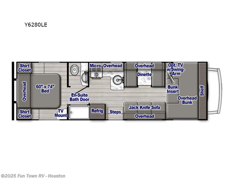 Call now about this 2026 Gulf Stream Yellowstone Y6280LE! 2026 Gulf Stream Yellowstone Y6280LE - New Class C For Sale by Fun Town RV - Houston in Wharton, Texas