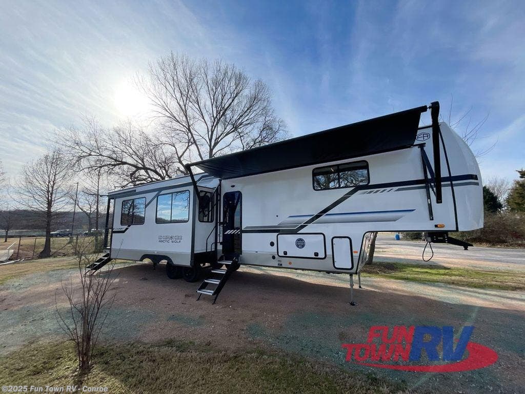 Email now about this 2025 Forest River Cherokee Arctic Wolf Suite 3800DECK! New 2025 Forest River Cherokee Arctic Wolf Suite 3800DECK available in Conroe, Texas