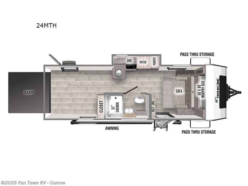 Call now about this 2023 Forest River IBEX 24MTH! 2023 Forest River IBEX 24MTH - Used Toy Hauler For Sale by Fun Town RV - Conroe in Conroe, Texas features Slideout