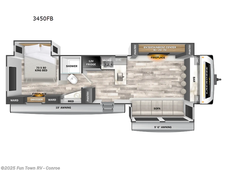 Call now about this 2025 Prime Time LaCrosse 3450FB! 2025 Prime Time LaCrosse 3450FB - New Travel Trailer For Sale by Fun Town RV - Conroe in Conroe, Texas features Slideout