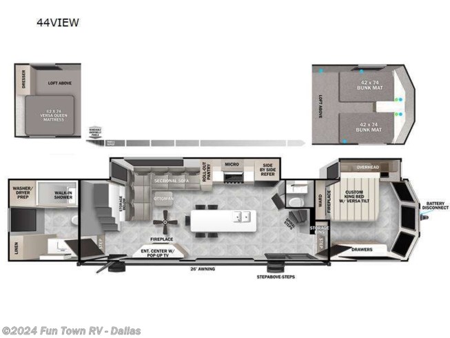 2024 Forest River Salem Grand Villa 44VIEW - New Destination Trailer For Sale by Fun Town RV - Dallas in Rockwall, Texas
