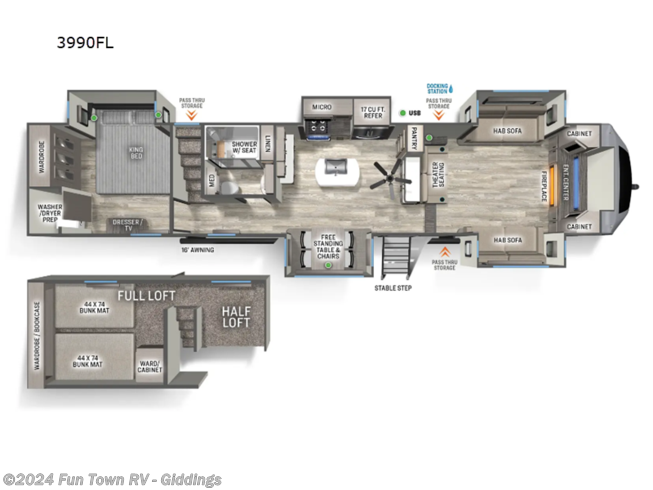 2024 Forest River Sandpiper 3990FL - New Fifth Wheel For Sale by Fun Town RV - Giddings in Giddings, Texas