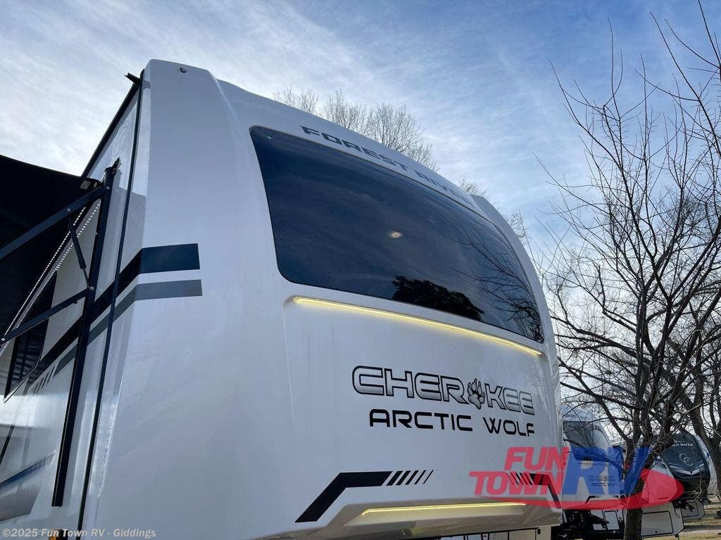 Contact us now about this 2025 Forest River Cherokee Arctic Wolf Suite 3800DECK! 2025 Cherokee Arctic Wolf Suite 3800DECK by Forest River from Fun Town RV - Giddings in Giddings, Texas