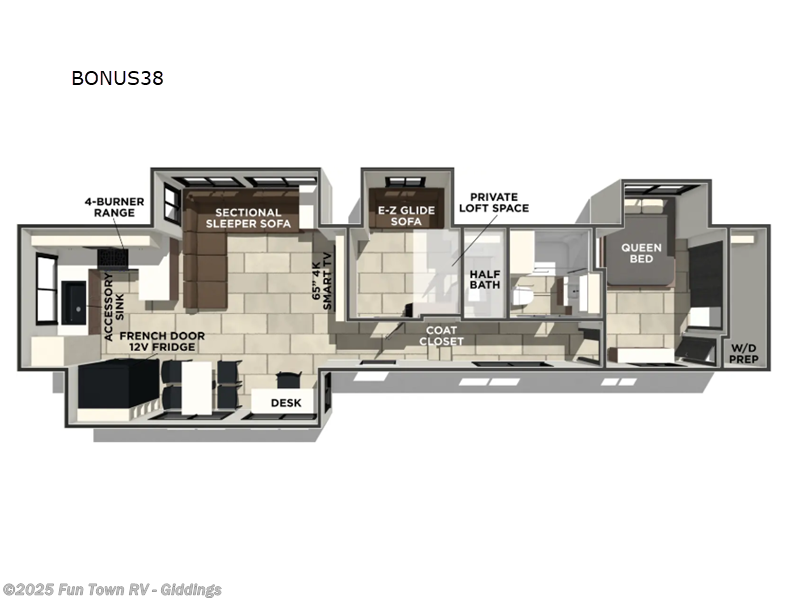 Call now about this 2026 Prime Time Crusader BONUS38! 2026 Prime Time Crusader BONUS38 - New Fifth Wheel For Sale by Fun Town RV - Giddings in Giddings, Texas features Slideout
