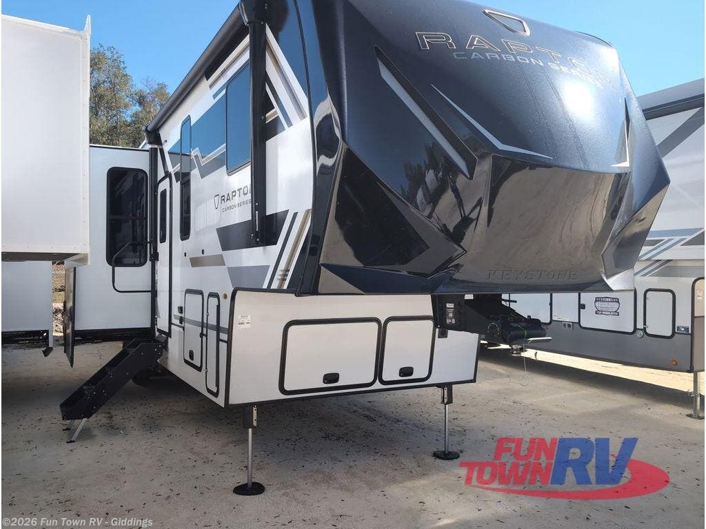Email now about this 2026 Keystone Raptor Carbon Series 368! New 2026 Keystone Raptor Carbon Series 368 available in Giddings, Texas