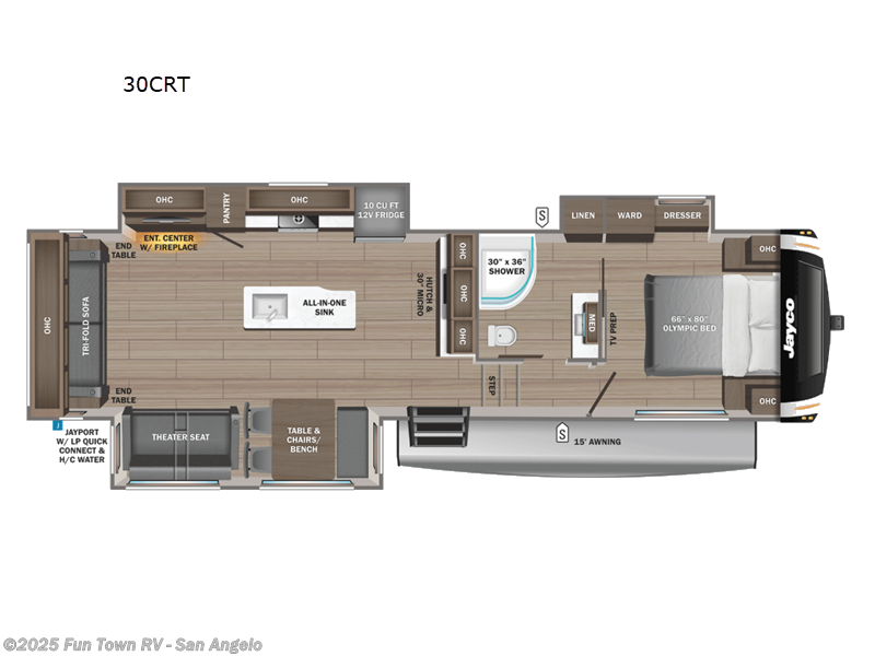 Call now about this 2026 Jayco Eagle HT 30CRT! 2026 Jayco Eagle HT 30CRT - New Fifth Wheel For Sale by Fun Town RV - San Angelo in San Angelo, Texas features Slideout