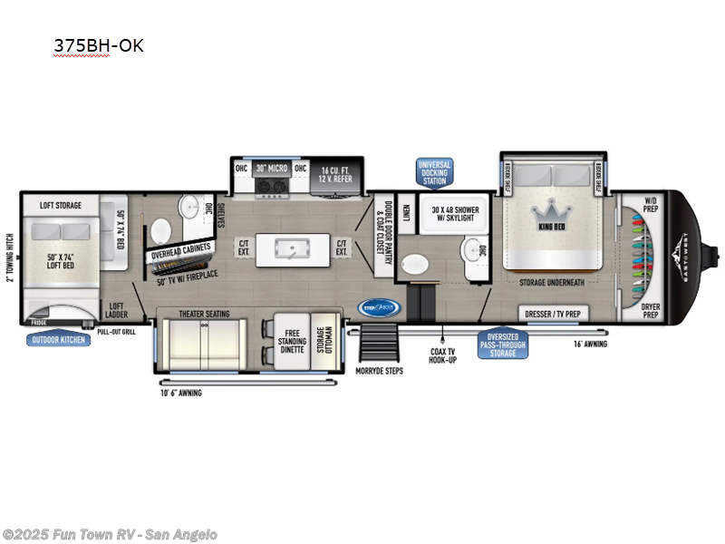 Call now about this 2024 East to West Tandara 375BH-OK! 2024 East to West Tandara 375BH-OK - New Fifth Wheel For Sale by Fun Town RV - San Angelo in San Angelo, Texas features Slideout