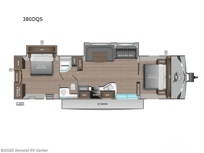 Call now about this 2026 Jayco Flight 380DQS! 2026 Jayco Flight 380DQS - New Travel Trailer For Sale by General RV Center in Clarkston, Michigan