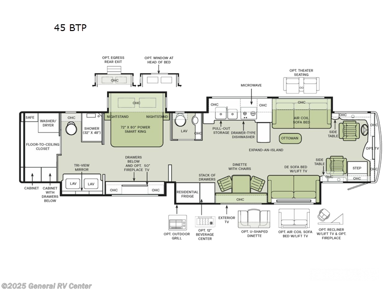 Call now about this 2026 Tiffin Allegro Bus 45BTP! 2026 Tiffin Allegro Bus 45BTP - New Class A For Sale by General RV Center in Ocala, Florida