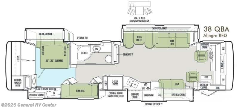 Call now about this 2014 Tiffin Allegro 38QBA-4SL! 2014 Tiffin Allegro 38QBA-4SL - Used Class A For Sale by General RV Center in Ocala, Florida