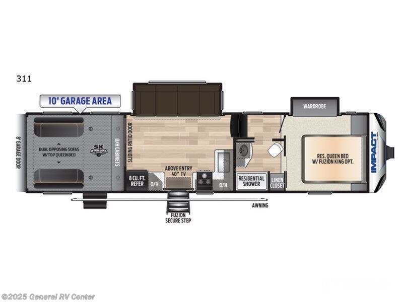 Call now about this 2019 Keystone Impact 311-2SL! 2019 Keystone Impact 311-2SL - Used Fifth Wheel For Sale by General RV Center in Dover, Florida