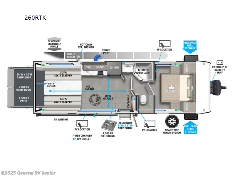 Call now about this 2025 Forest River Salem FSX 260RTK! 2025 Forest River Salem FSX 260RTK - New Travel Trailer For Sale by General RV Center in Dover, Florida