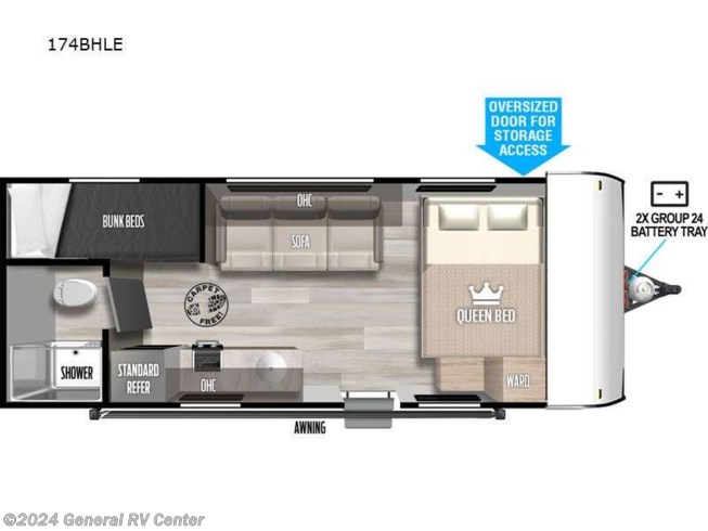 2024 Forest River Wildwood FSX 174BHLE - New Travel Trailer For Sale by General RV Center in Draper, Utah