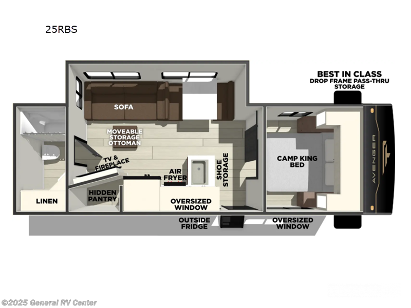 Call now about this 2026 Prime Time Avenger 25RBS! 2026 Prime Time Avenger 25RBS - New Travel Trailer For Sale by General RV Center in Draper, Utah