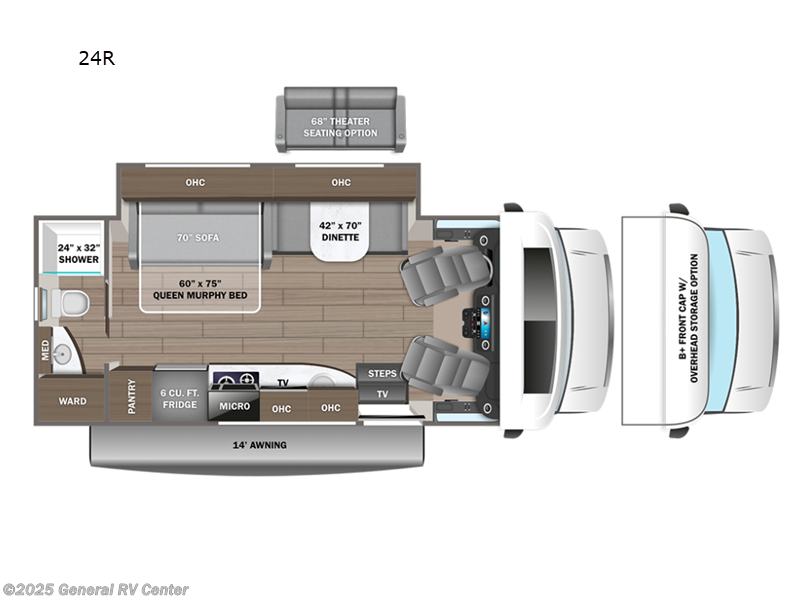 Call now about this 2025 Entegra Coach Qwest 24R! 2025 Entegra Coach Qwest 24R - New Class C For Sale by General RV Center in Draper, Utah features Slideout