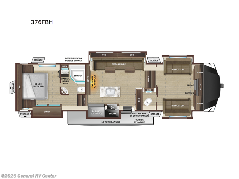 Call now about this 2024 Highland Ridge Open Range 376FBH! 2024 Highland Ridge Open Range 376FBH - New Fifth Wheel For Sale by General RV Center in Draper, Utah features Slideout