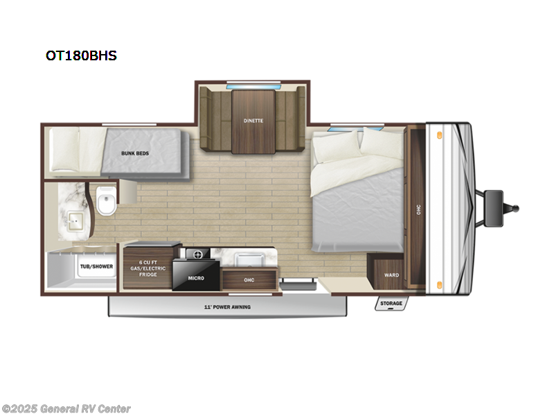 Call now about this 2022 Highland Ridge Open Range Conventional OT180BHS! 2022 Highland Ridge Open Range Conventional OT180BHS - Used Travel Trailer For Sale by General RV Center in Draper, Utah features Slideout