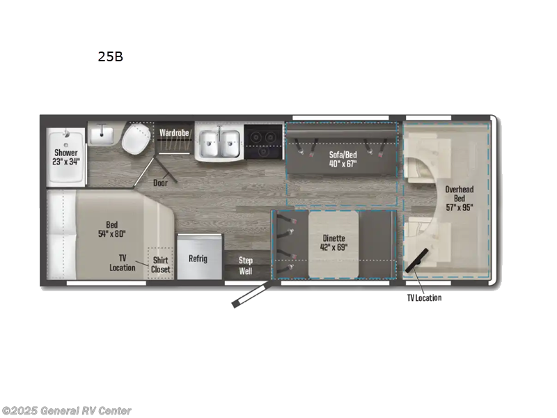 Call now about this 2025 Winnebago Spirit 25B! 2025 Winnebago Spirit 25B - New Class C For Sale by General RV Center in Draper, Utah