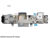 Call now about this 2025 Grand Design Momentum M-Class 414M! 2025 Grand Design Momentum M-Class 414M - New Toy Hauler For Sale by General RV Center in Draper, Utah features Slideout