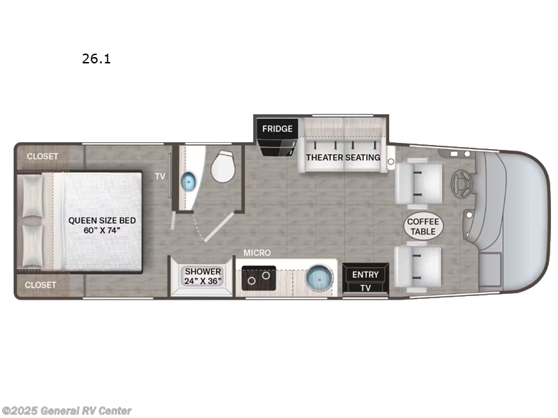 Call now about this 2026 Thor Motor Coach Axis 26.1! 2026 Thor Motor Coach Axis 26.1 - New Class A For Sale by General RV Center in Draper, Utah features Slideout