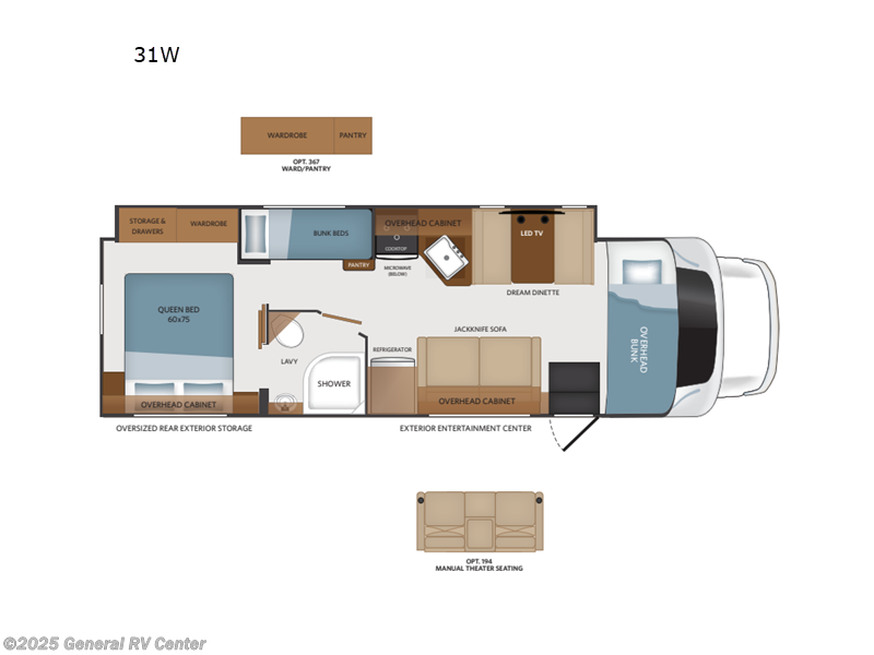 Call now about this 2026 Fleetwood Altitude 31W! 2026 Fleetwood Altitude 31W - New Class C For Sale by General RV Center in Draper, Utah features Slideout