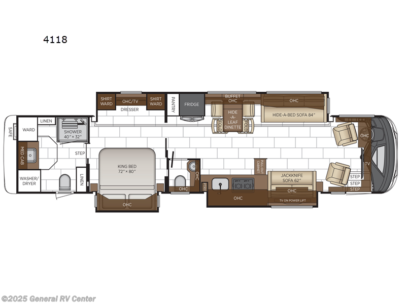 Call now about this 2026 Newmar Mountain Aire 4118! 2026 Newmar Mountain Aire 4118 - New Class A For Sale by General RV Center in Draper, Utah features Slideout