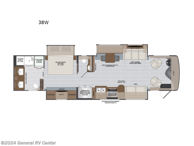 2024 Holiday Rambler Endeavor 38W - New Class A For Sale by General RV Center in Ashland, Virginia