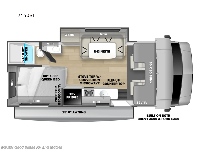Call now about this 2026 Forest River Sunseeker LE 2150SLE Ford! 2026 Forest River Sunseeker LE 2150SLE Ford - New Class C For Sale by Good Sense RV and Motors in Albuquerque, New Mexico features Slideout