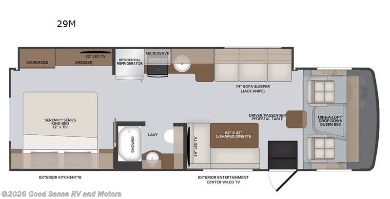 Call now about this 2021 Holiday Rambler Admiral 29M! 2021 Holiday Rambler Admiral 29M - Used Class A For Sale by Good Sense RV and Motors in Albuquerque, New Mexico features Slideout