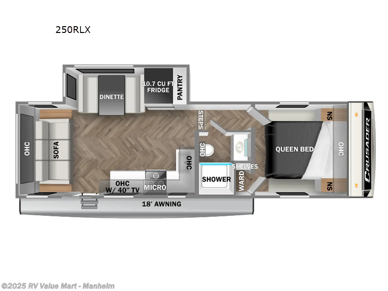 Call now about this 2025 Prime Time Crusader 250RLX! 2025 Prime Time Crusader 250RLX - New Fifth Wheel For Sale by RV Value Mart - Manheim in Manheim, Pennsylvania features Slideout