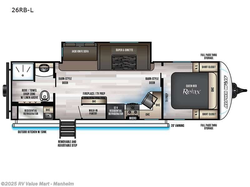 Call now about this 2021 Forest River Cherokee Alpha Wolf 26RB-L! 2021 Forest River Cherokee Alpha Wolf 26RB-L - Used Travel Trailer For Sale by RV Value Mart - Manheim in Manheim, Pennsylvania features Slideout