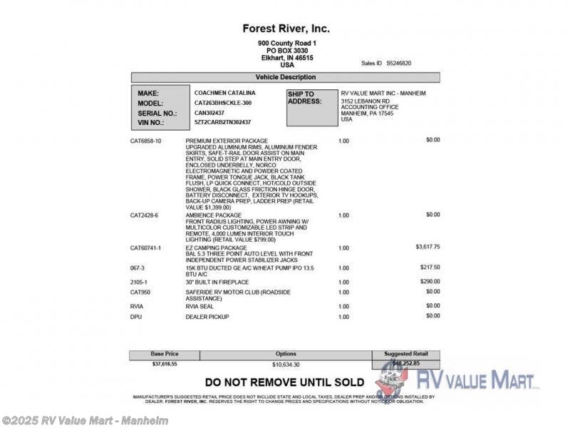 Email now about this 2026 Coachmen Catalina Legacy Edition 263BHSCK! New 2026 Coachmen Catalina Legacy Edition 263BHSCK available in Manheim, Pennsylvania