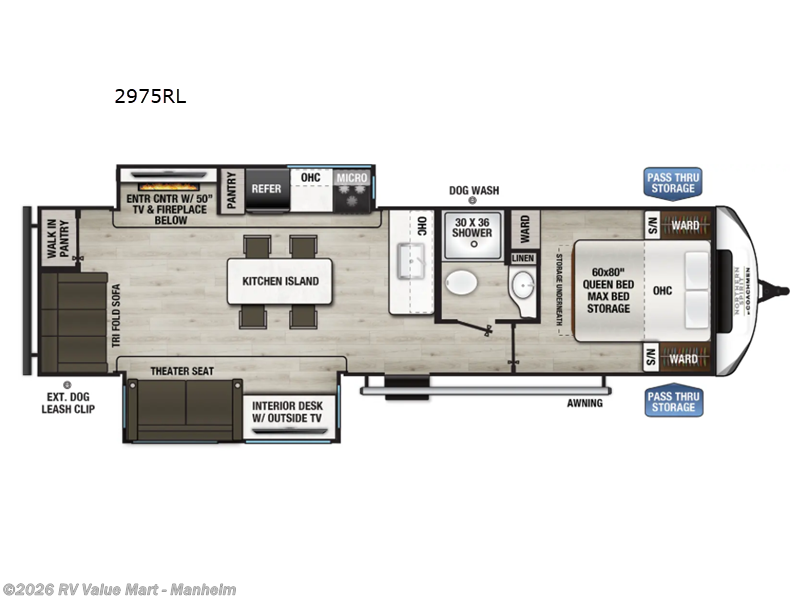 Call now about this 2026 Coachmen Northern Spirit Ultra Lite 2975RL! 2026 Coachmen Northern Spirit Ultra Lite 2975RL - New Travel Trailer For Sale by RV Value Mart - Manheim in Manheim, Pennsylvania features Slideout