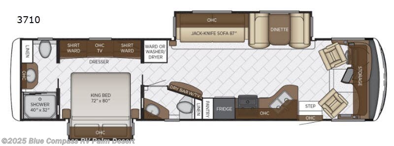 Call now about this 2019 Newmar Canyon Star 3710! 2019 Newmar Canyon Star 3710 - Used Class A For Sale by Blue Compass RV Palm Desert in Palm Desert, California features Slideout