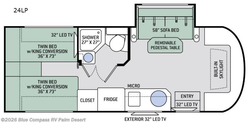 Call now about this 2018 Thor Motor Coach Compass M-24lp! 2018 Thor Motor Coach Compass M-24lp - Used Class C For Sale by Blue Compass RV Palm Desert in Palm Desert, California features Slideout