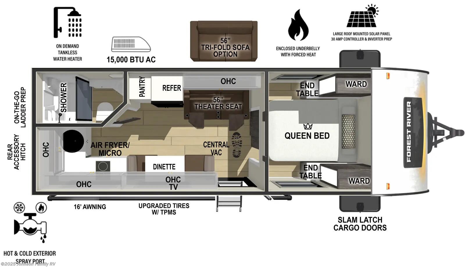 Floorplan of 2026 Forest River R-Pod RP-205