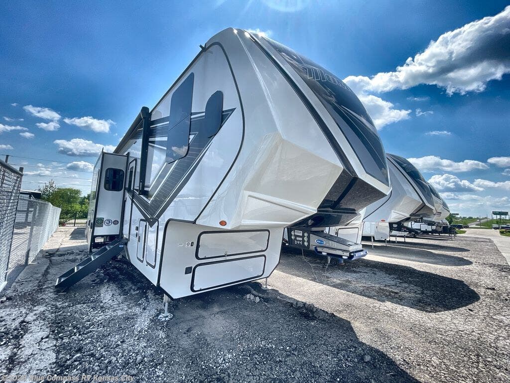 Contact us now about this 2025 Grand Design Momentum M-Class 344M! 2025 Momentum M-Class 344M by Grand Design from Blue Compass RV Kansas City in Grain Valley, Missouri