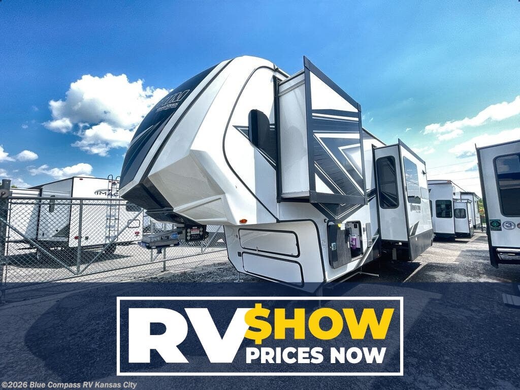 Email now about this 2025 Grand Design Momentum M-Class 344M! New 2025 Grand Design Momentum M-Class 344M available in Grain Valley, Missouri