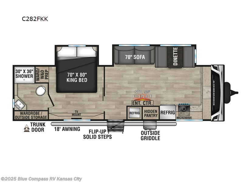 Call now about this 2023 K-Z Connect C282FKK! 2023 K-Z Connect C282FKK - Used Travel Trailer For Sale by Blue Compass RV Kansas City in Grain Valley, Missouri features Slideout