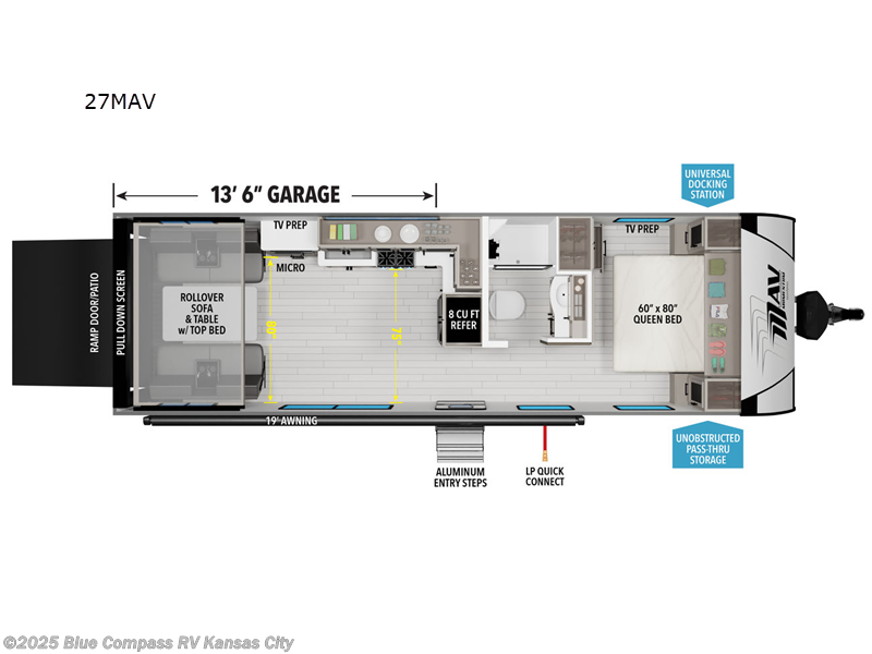 Call now about this 2026 Grand Design Momentum MAV 27MAV! 2026 Grand Design Momentum MAV 27MAV - New Toy Hauler For Sale by Blue Compass RV Kansas City in Grain Valley, Missouri